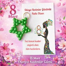 Umut Hediyecilik 8 Mart Dünya Kadınlar Günü Inci Yıldız Anahtarlık