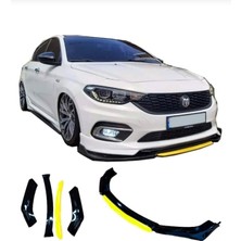 Özgürce Universal Ön Tampon Eki, 4 Parça Sarı Lip, Ön Karlık Takımı