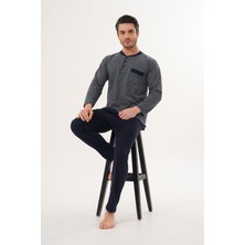Markalinda 3136 Lacivert Büyük Beden Erkek Pijama Takımı