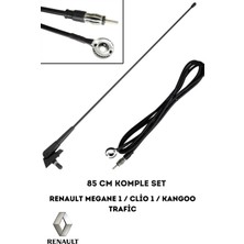 Özgürce Tavan Anteni Komple Set, 85 Cm, Kablolu, Renault Megane, Clio, Kangoo, Trafic, Symbol