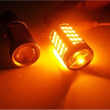Özgürce Eco 93 Tek Duy P21W 63 Ledli Düz Tırnak Turuncu Ampül Set (2'li)