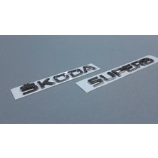 Fabrikasyon Skoda Superb 3t 3V 2013-2020 Bagaj Yazı Seti Krom 2 Ürün