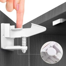 EkoAlışverişDünyam Bebek Çocuk Güvenliği Korumalı Yapışkan Çekmece ve Dolap Için Tutucu Gizli Güvenlik Kilidi (5510)