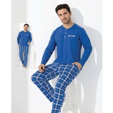 Moda Dua Boyraz 0645 Erkek Uzun Kol Penye Pijama Takımı