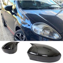 Özgürce Fiat Punto Evo 2009-2012 Yarasa Ayna Kapağı Piona Black Abs