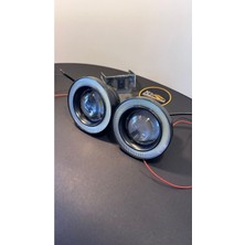 Özgürce Buz Mavi Mercekli Angel Sis Farı 89MM, Parlak ve Şık Tasarım