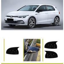 Özgürce Vw Golf 8 Batman Yarasa Ayna Kapağı Piona Black 2020-2022 Uyumlu
