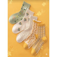 5 Çift Desenli Kadın Çorap