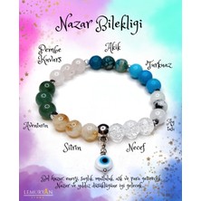 Herkimer Doğal Taş Orijinal Doğaltaş Nazar ve Yıldız Düşüklüğü Şifa Enerji Bilekliği