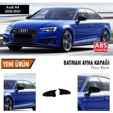 Özgürce Yarasa Ayna Kapağı, Parlak Siyah Piano Black, Audi A4 2016-2021