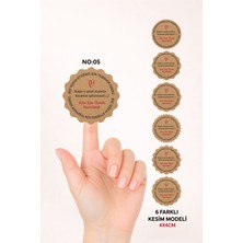 Woisco Teşekkür Kraft Sticker Etiket, (4X4CM 150 Adet) Kraft Paketleme Etiketi T.no:04