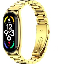 Fibaks Xiaomi Mi Band 4 Kordon Kasalı Paslanmaz Çelik Stainless Steel Baklalı Ayarlanabilir Akıllı Saat Kordonu