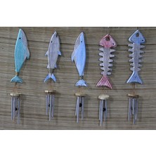 Epilons Ahşap Balıklı Metal Çan