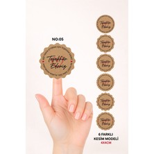 Woisco Teşekkür Kraft Sticker Etiket, (4X4CM 150 Adet) Kraft Paketleme Etiketi T.no:07