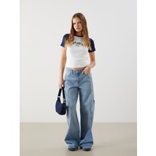 Lc Waikiki Yeni Sezon Wideleg Kadın Kargo Jean Pantolon