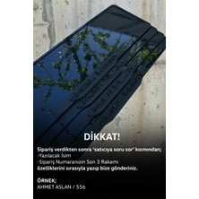 Özgürce Özel Tasarımlı Siyah Mat Pleksi Plaka, Şık ve Dayanıklı Çözüm