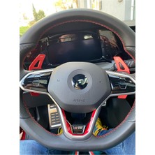 Özgürce Kırmızı F1 Vites ve Direksiyon Kulakçıkları, Golf 8 Için Şık Tasarım