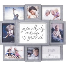 Astera 8 Fotoğraflı "grandkids" Gri Kolaj Çerçeve