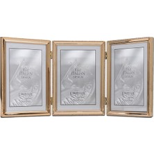 Astera Inci Detaylı Altın 13X18 cm Çerçeve Metal 3'lü