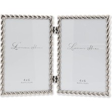 Astera Gümüş Halat Tasarımlı 10X15 cm Çiftli Metal Çerçeve