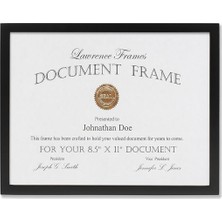 Astera Siyah Ahşap A4 Sertifika ve Diploma Çerçevesi - 22X28 cm Belge Çerçevesi Masif Ahşap