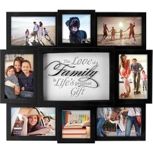 Astera Siyah Polistiren Aile Kolaj Resim Çerçevesi Seti