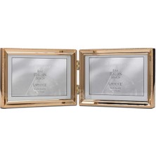 Astera Klasik Boncuklu Ikili Cilalı Altın Metal 10X15 cm Çerçeve