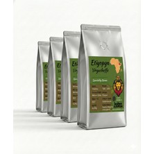Etiyopya Yirgacheffe Yöresel Filtre ve Çekirdek Kahve (%100 Arabica) - 4X250 gr