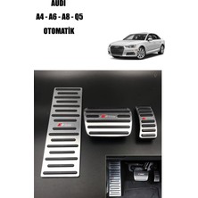Özgürce Krom Pedal Seti, Audi A4 A6 A8 Q8, Otomatik Pedal Takımı