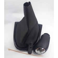 Özgürce Siyah Deri ve Dikişli Vites Topuzu ve Körüğü Renault Clio 4 (2012 Sonrası)