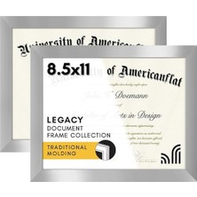 Astera Gümüş Renk 22X28 cm A4 Sertifika Çerçevesi - 2'li Set - Kırılmaya Dayanıklı Camlı Çerçeve