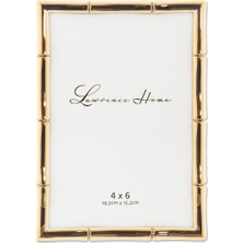 Astera Bambu Tasarımlı Altın Metal 10X15 cm Çerçeve