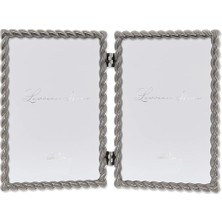 Astera Halat Desenli Nikel Kaplama 10X15 cm Çiftli Menteşeli Çerçeve