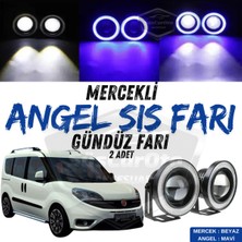 Özgürce Mavi Halkalı 76 mm Metal Mercekli Angel Sis Farı Seti, 2 Adet, Doblo D4 2015-2021