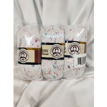 Ören Bayan Favori Tweed Beyaz El Örgü Ipi (3 Adet) - Renk: 100A