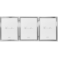 Astera Gümüş Kaplama 20X25 cm Üçlü Çerçeve