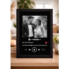 Woisco Kişiye Özel Hediye Spotify Tablo, Müzik Kapağı Çerçeveli Poster Tablo, Spotify Barkodlu