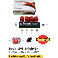 Özgürce 4 Silindir Lpg Enjektörü, Filtre ve Kapak Hediye, Uyumlu Marka Uyumlu