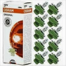 Özgürce 12V 2W Yeşil Plastik Soketli Gösterge Ampulü 10 Adet