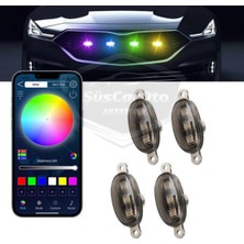 Özgürce Rgb Ön Panjur Ledi, App Kontrollü, Off Road Suv Araç Aydınlatma, 4'lü, 12V