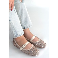 Fresco Scarfs Moden Bej Süet Babet Ayakkabı