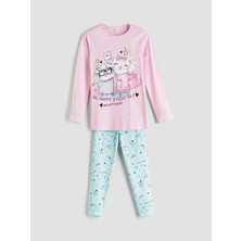 Lc Waikiki Yeni Sezon Bisiklet Yaka Kız Çocuk Pijama Takımı