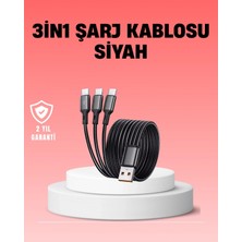 Marsilyan Çoklu USB Şarj Kablosu – 1,2m Hızlı Şarj, 3A Güçlü Akım