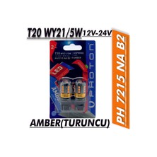Özgürce T20 WY21/5W 12V-24V Amber 2'li Paket Işıklandırma Ledleri