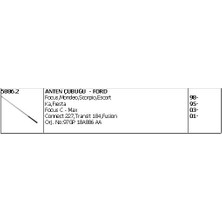 Ünüvar ANTEN ÇUBUĞU 5886.2 FİBER FOCUS CONNECT TRANSİT MONDEO ESCORT