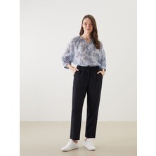 Lc Waikiki Yeni Sezon Beli Lastikli Keten Karışımlı Kadın Pantolon