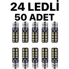 Özgürce T10 Dipsiz W5W Canbus 24 LED Park Plaka Ampulü Eko Paket (50 Adet)