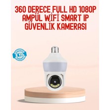 Marsilyan 360° Full Hd Wi-Fi Akıllı Ampül Kamera Gece Görüşlü