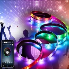 Storemax Bluetoothlu USB Şerit LED Pc Bilgisayar Kasası Ledi Kumandalı Rgb Aydınlatma 3 Metre Bluetooth LED Rgb