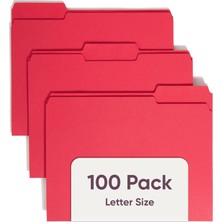 Storemax Renkli Dosya Klasörü, 1/3-Kesim Sekmesi, Mektup Boyutu, Kırmızı, Kutu Başına 100 (12743)